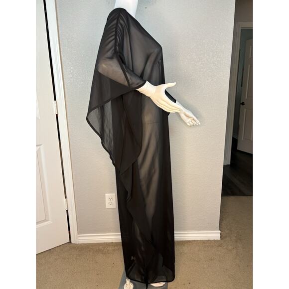Icon Swim Long Maxi Kimono Duster Sheer Chiffon Cover Whimsygoth Witchy Vamp M - Picture 7 of 8